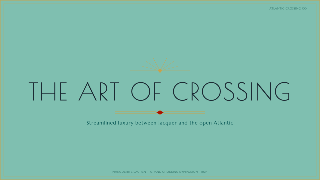 Ocean Liner Seafoam design style applied to a Slide · cover