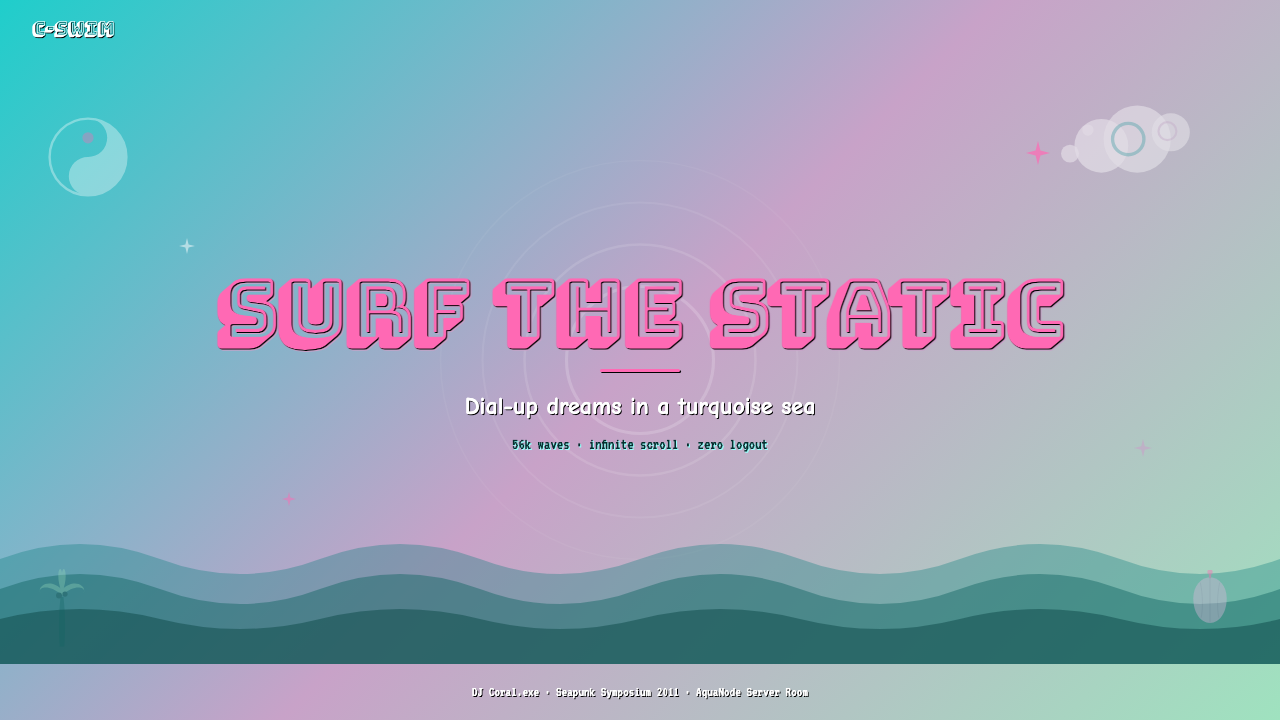 Seapunk 2011 设计风格用在幻灯片 · 封面上