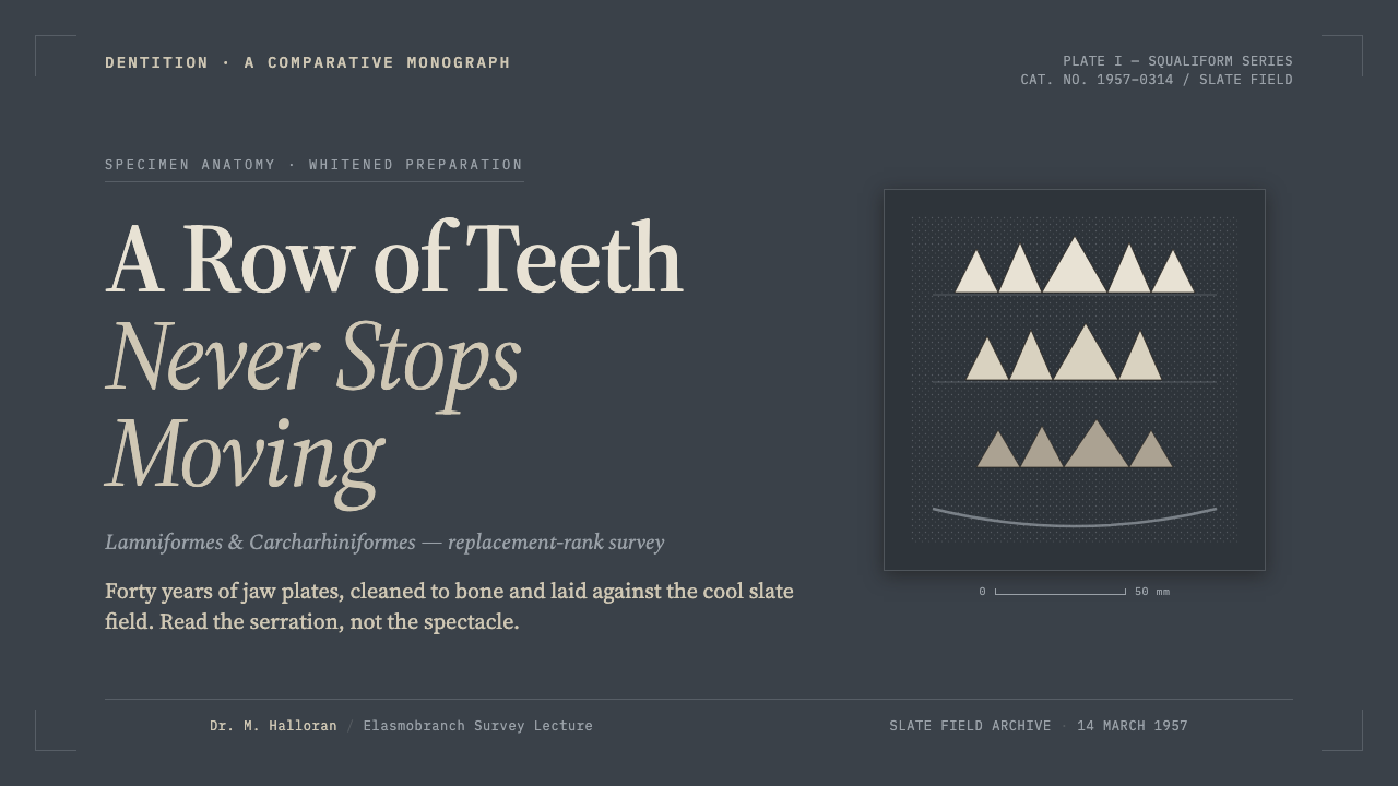 Shark Jaw & Dentition design style applied to a Slide · cover