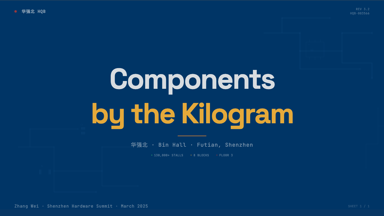 Shenzhen Huaqiangbei design style applied to a Slide · cover