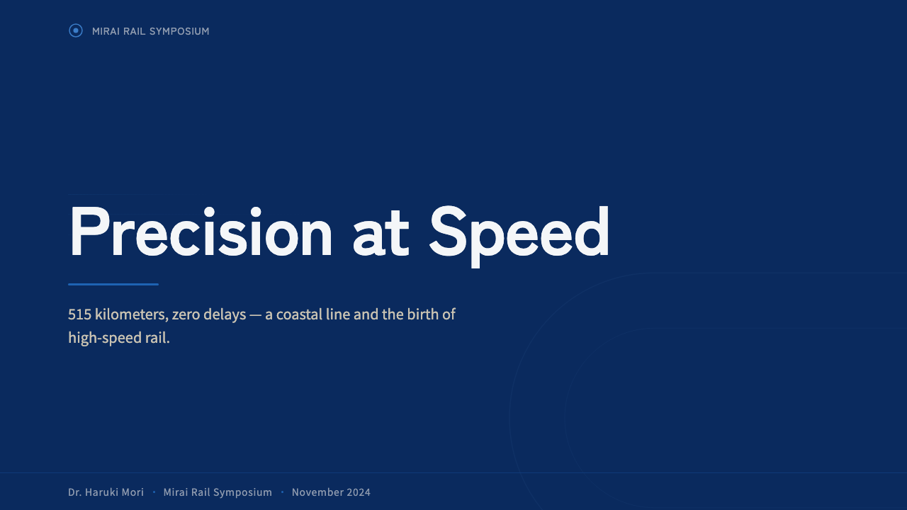 Shinkansen Bullet design style applied to a Slide · cover