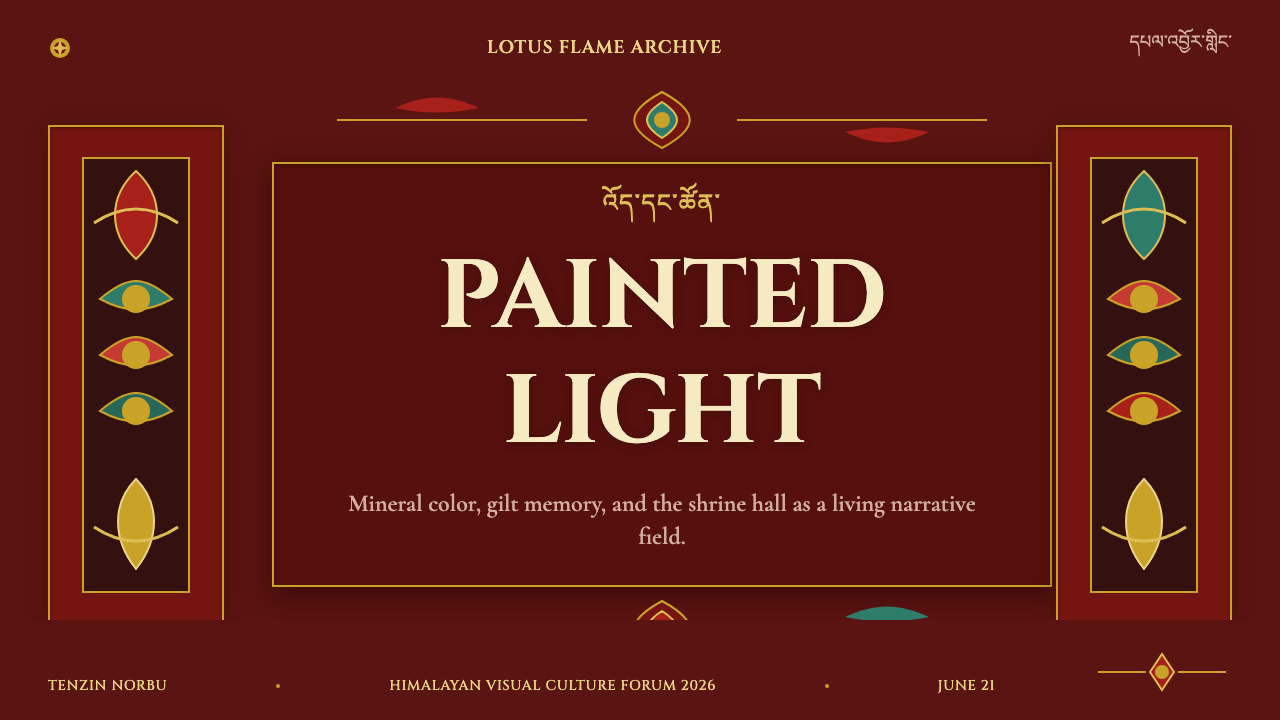 Sikkim Monastery Murals 设计风格用在幻灯片 · 封面上