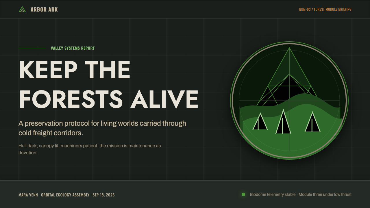 Silent Running design style applied to a Slide · cover