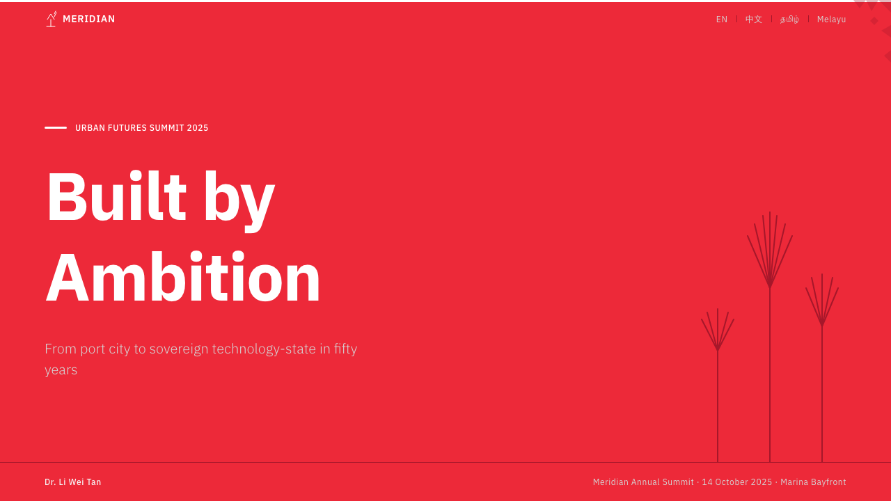 Singapore Merlion Brand design style applied to a Slide · cover