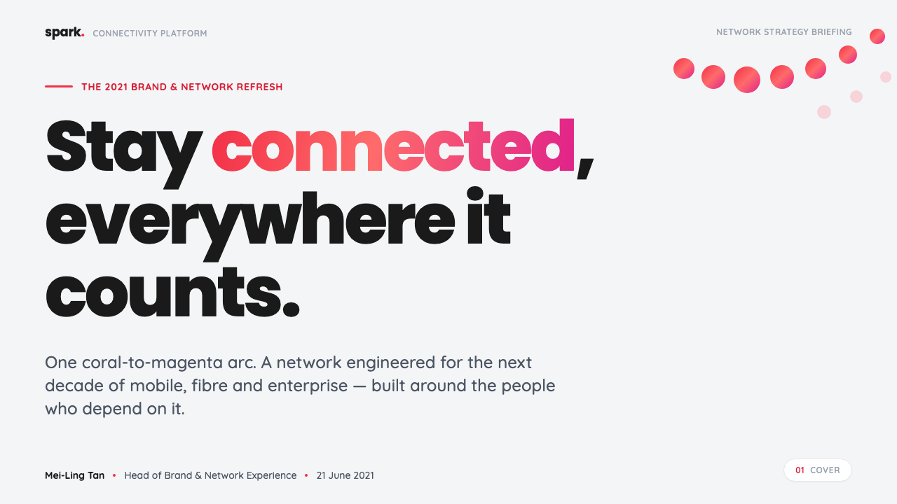Singtel Modern Brand design style applied to a Slide · cover