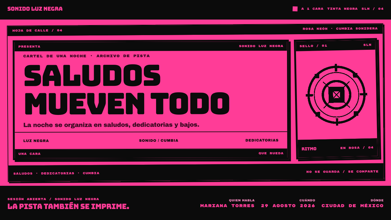 Sonidero Flyer design style applied to a Slide · cover