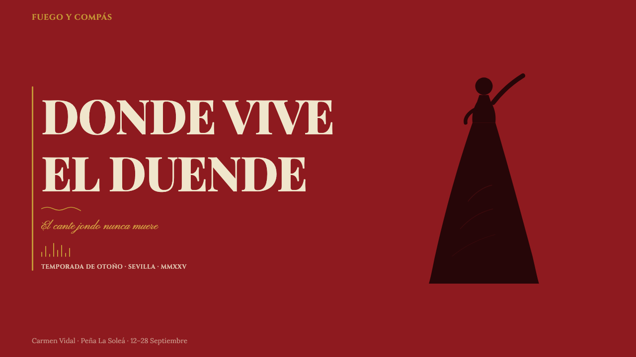 Spanish Flamenco Poster design style applied to a Slide · cover