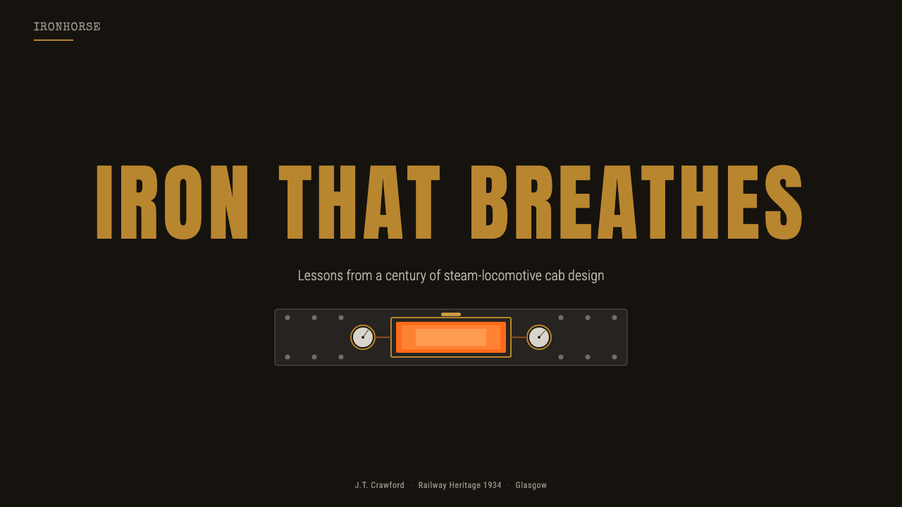 Steam Locomotive design style applied to a Slide · cover