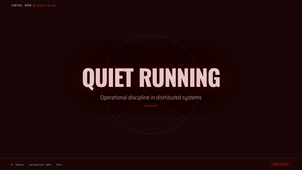 Submarine Control Room design style applied to a Slide · cover