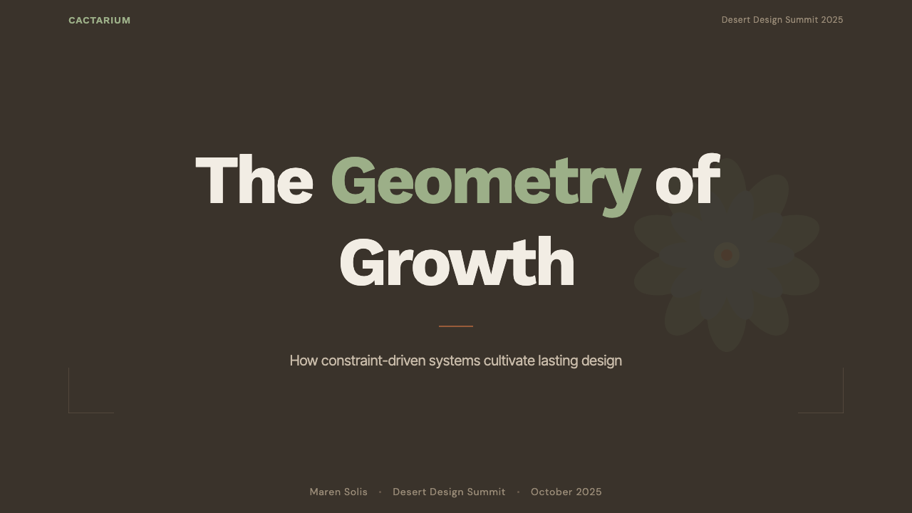 Succulent Cactarium design style applied to a Slide · cover
