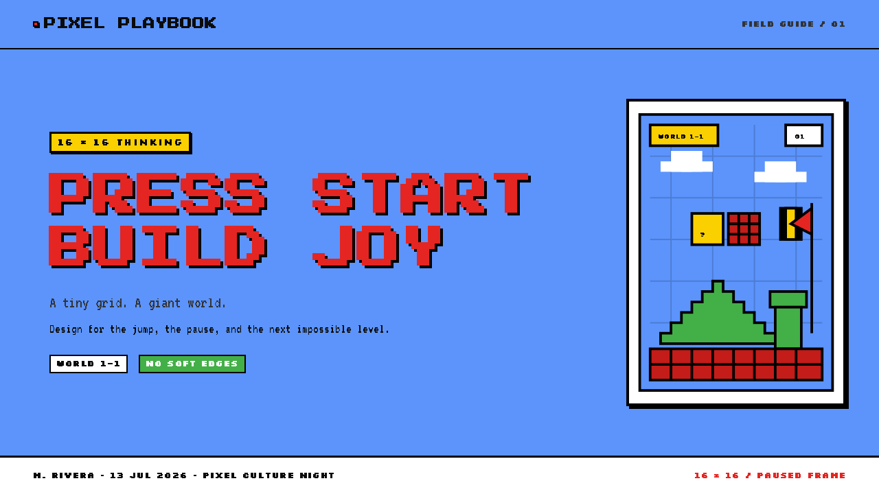 Super Mario Bros (1985) design style applied to a Slide · cover