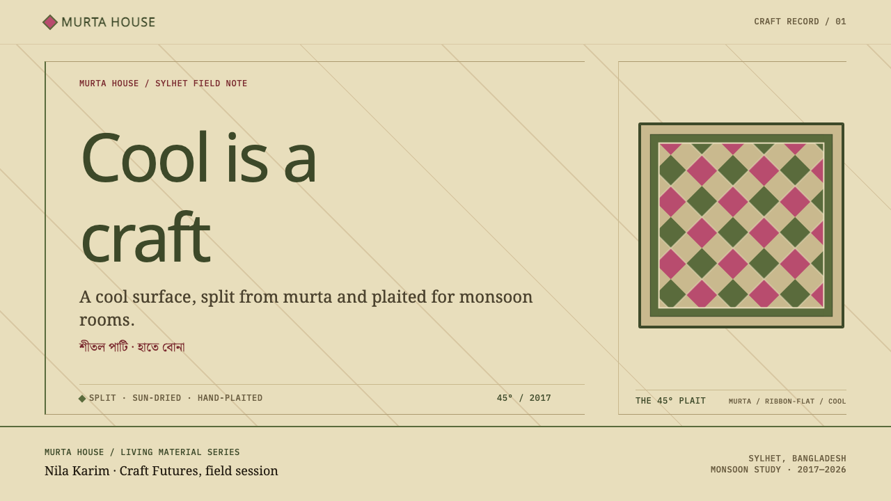 Sylheti Shital Pati design style applied to a Slide · cover