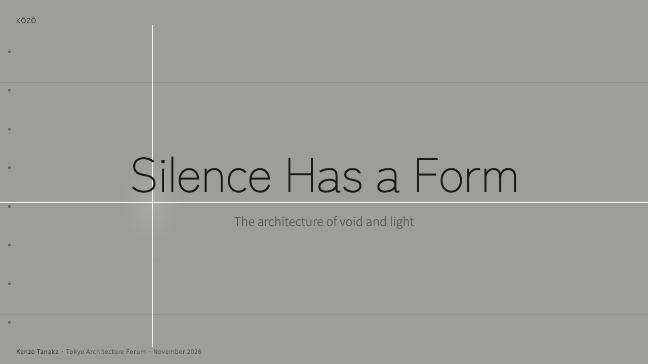 Tadao Ando Concrete design style applied to a Slide · cover