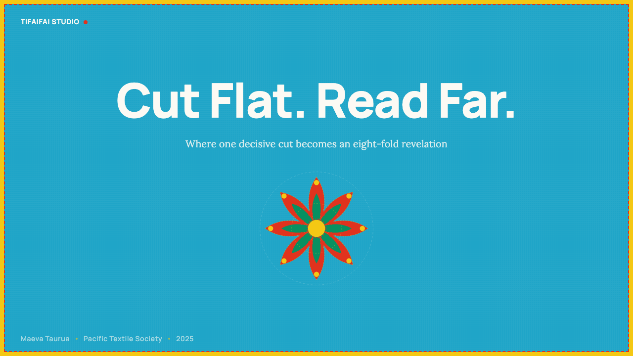 Tahitian Tifaifai (Appliqué Quilt) design style applied to a Slide · cover