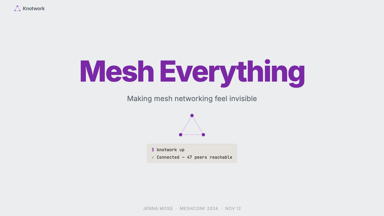Tailscale Mesh VPN 2024 design style applied to a Slide · cover