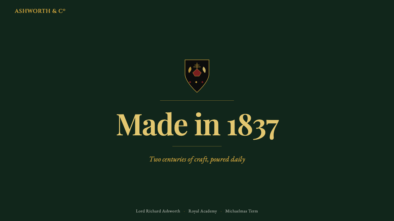 Tea Tin (Twinings 1837) design style applied to a Slide · cover
