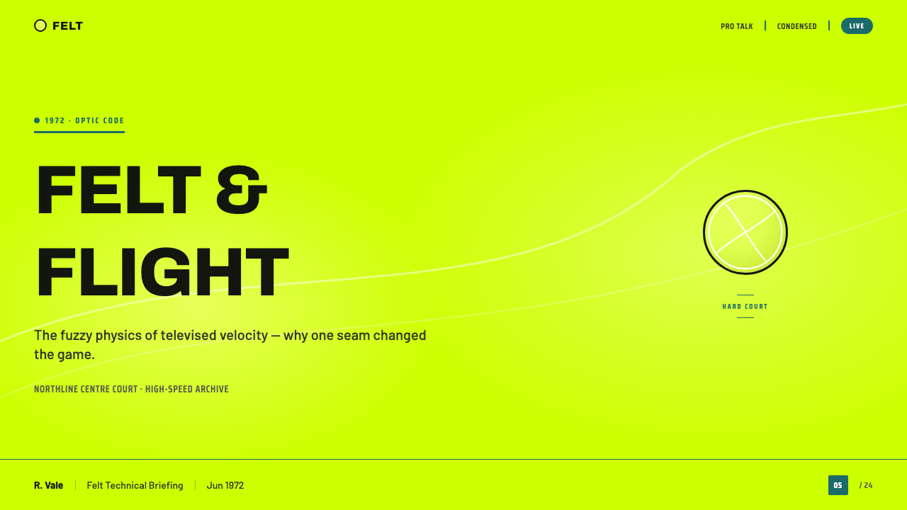 Optic Yellow Tennis Ball design style applied to a Slide · cover