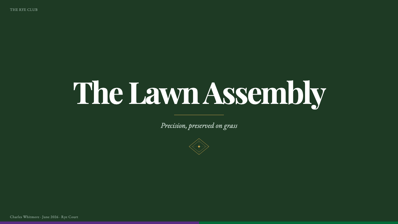 Wimbledon Grass design style applied to a Slide · cover