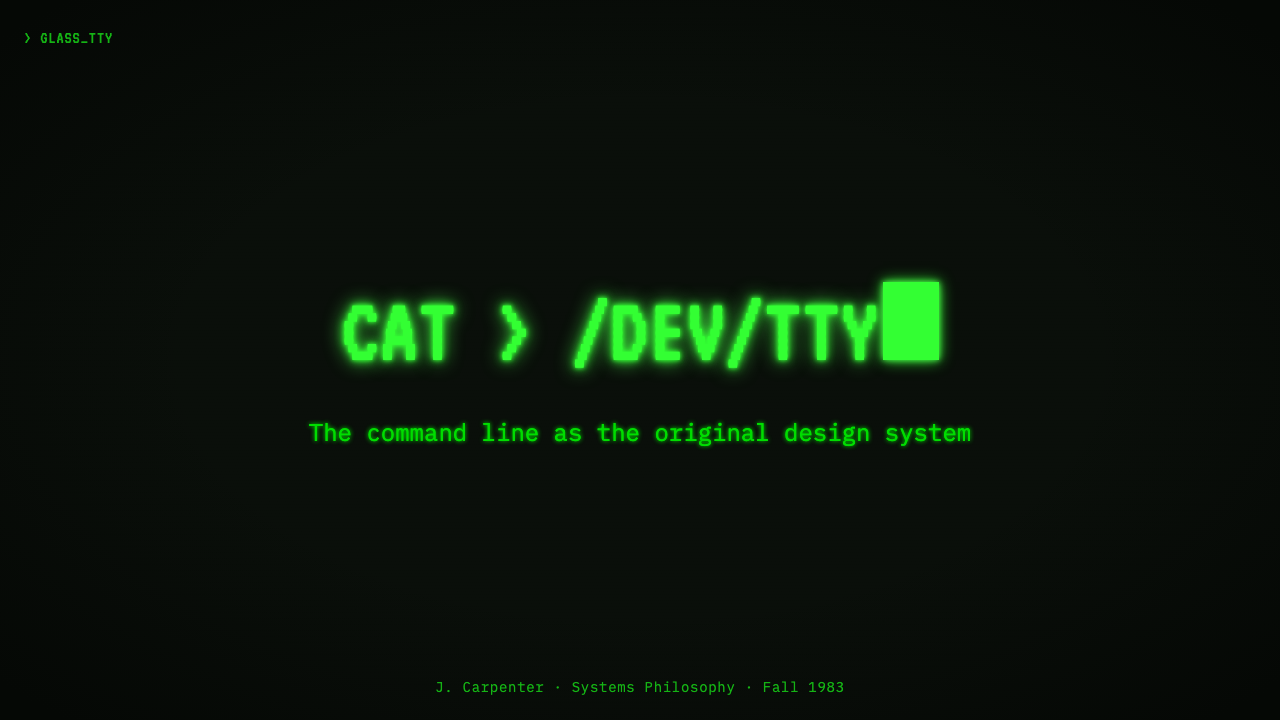 Unix Terminal Mono design style applied to a Slide · cover