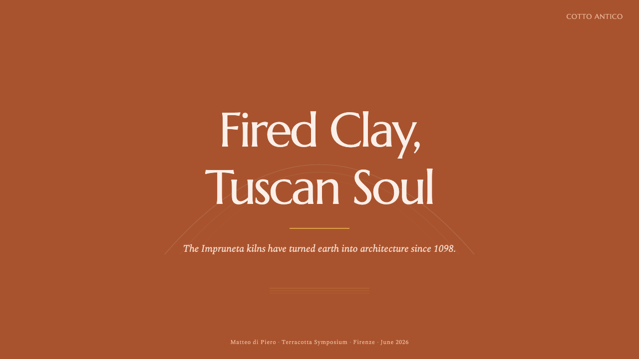 Tuscan Terracotta design style applied to a Slide · cover