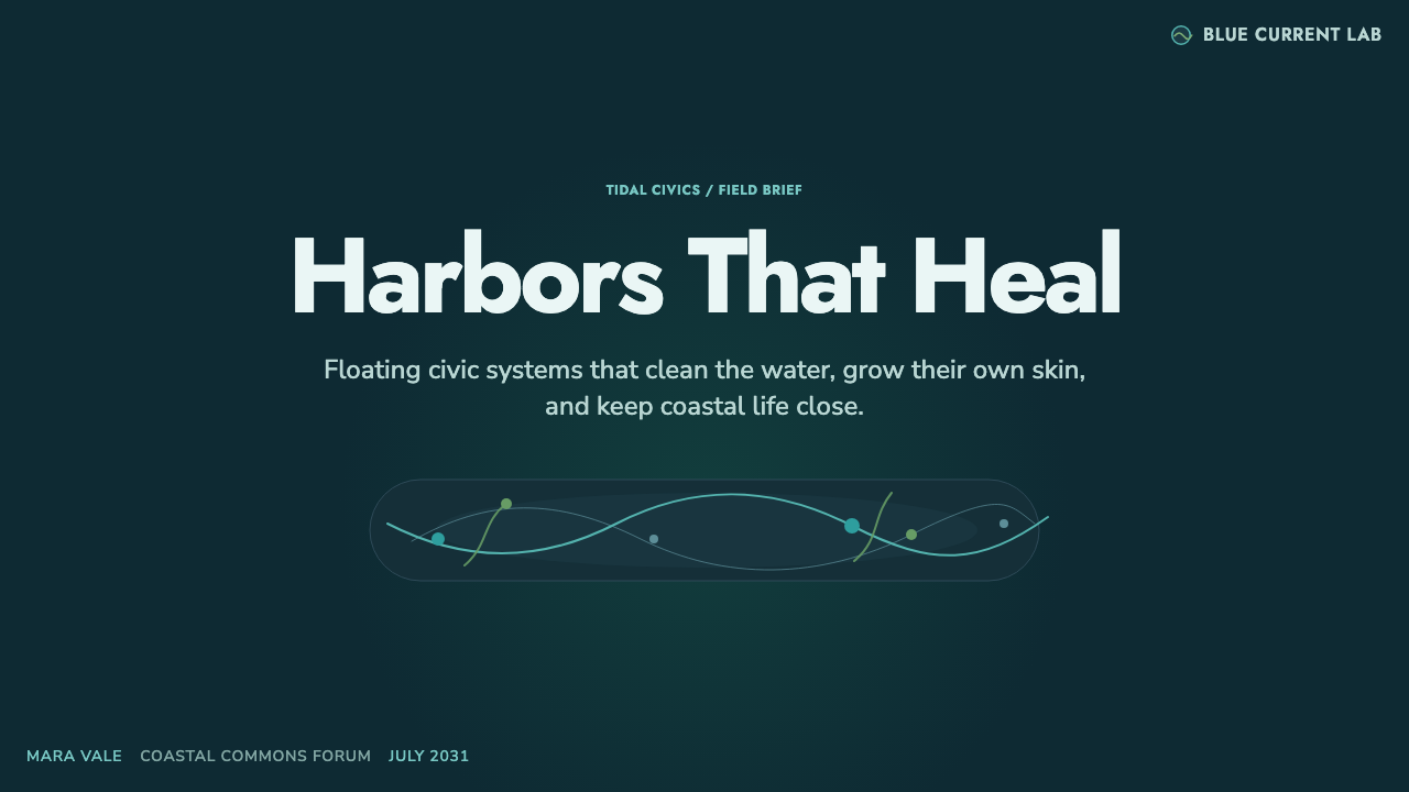 Tidalpunk design style applied to a Slide · cover
