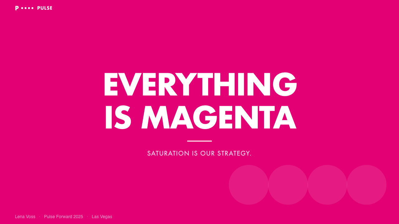 T-Mobile Magenta 设计风格用在幻灯片 · 封面上