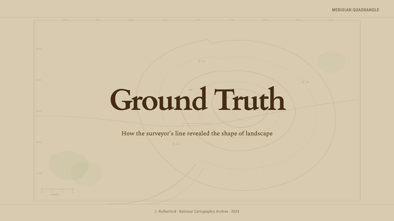 Topographic Survey Map design style applied to a Slide · cover
