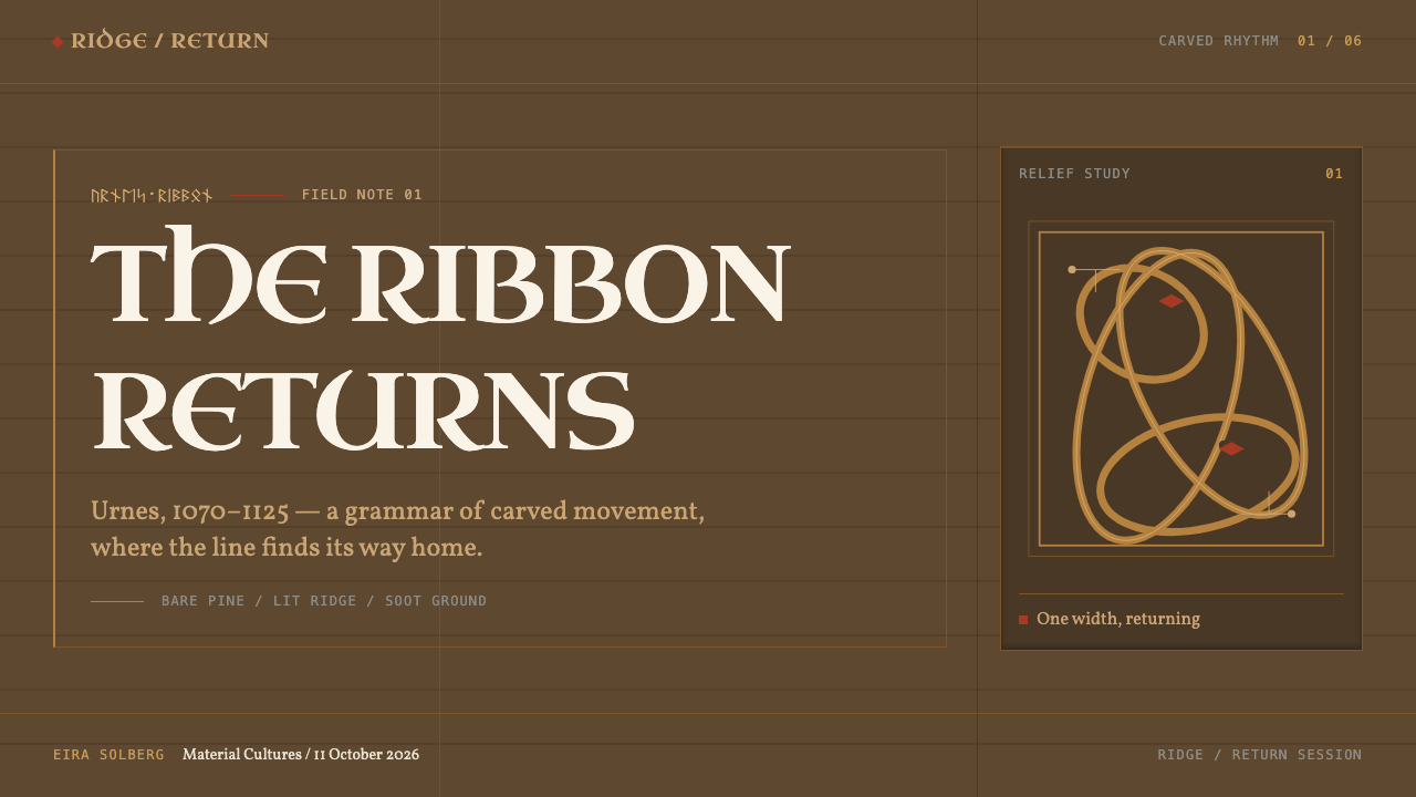 Urnes Ribbon Beast design style applied to a Slide · cover