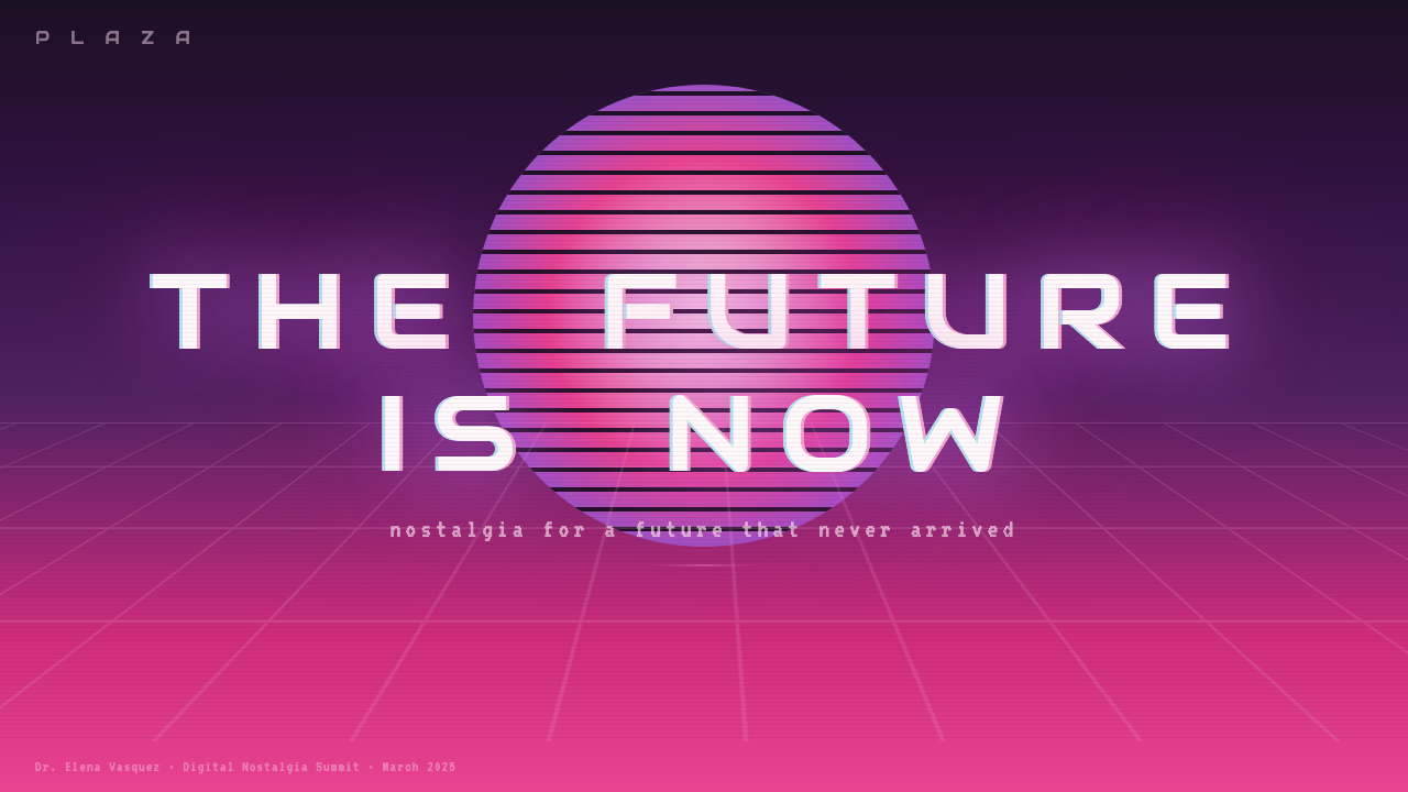 Vaporwave (Tumblr 2012) 设计风格用在幻灯片 · 封面上