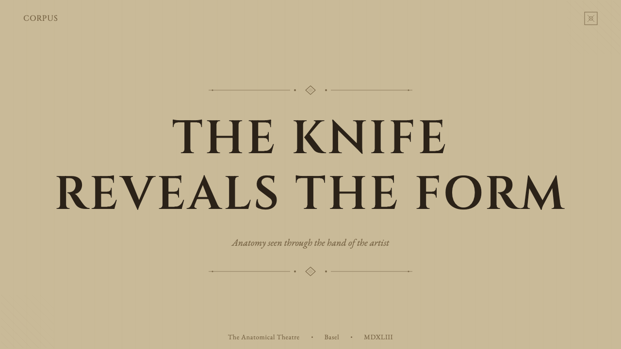 Vesalius Anatomy design style applied to a Slide · cover