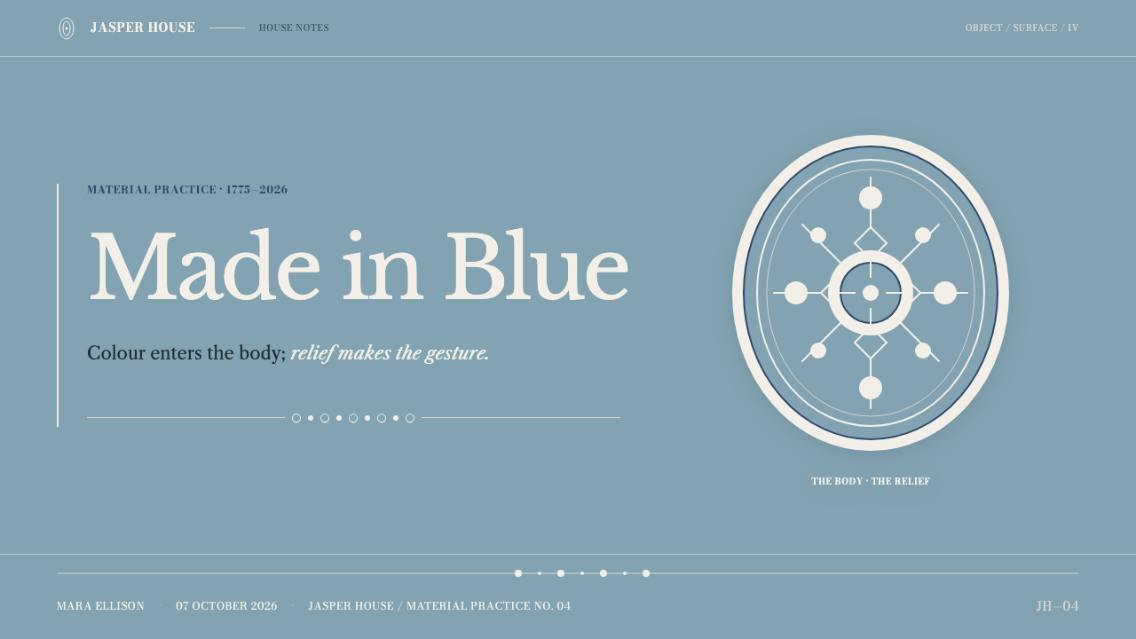 Wedgwood Jasperware design style applied to a Slide · cover