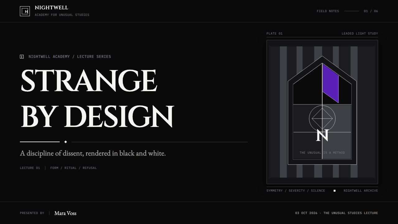Wednesday — Nevermore Academy design style applied to a Slide · cover