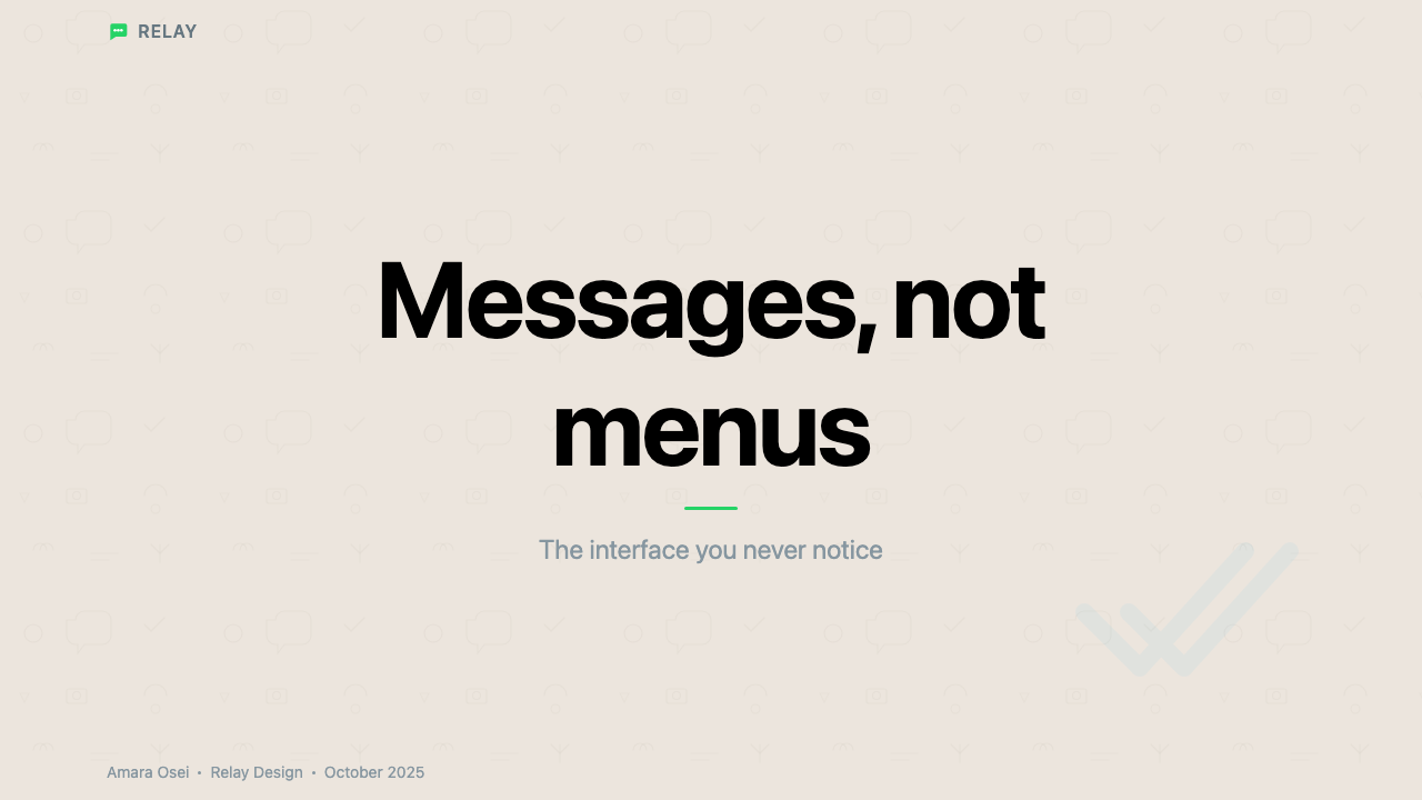 WhatsApp 设计风格用在幻灯片 · 封面上