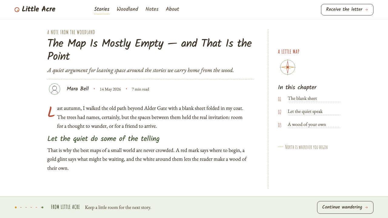 Winnie-the-Pooh (1926) design style applied to a Article page
