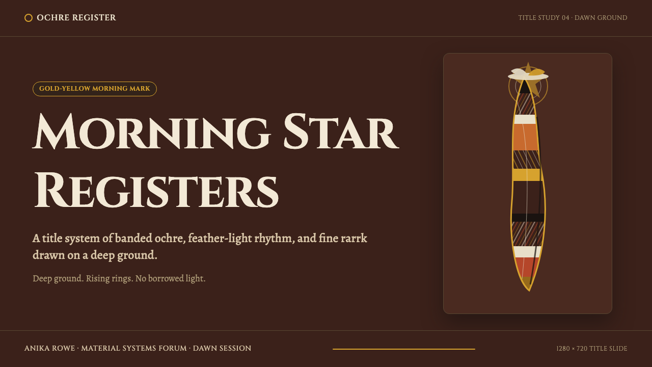 Yolngu Morning Star Pole design style applied to a Slide · cover