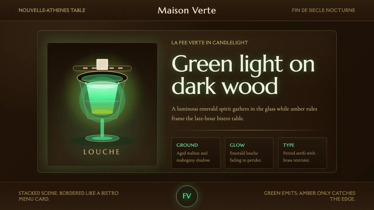 Absinthe Green Fairy Glow — Cover