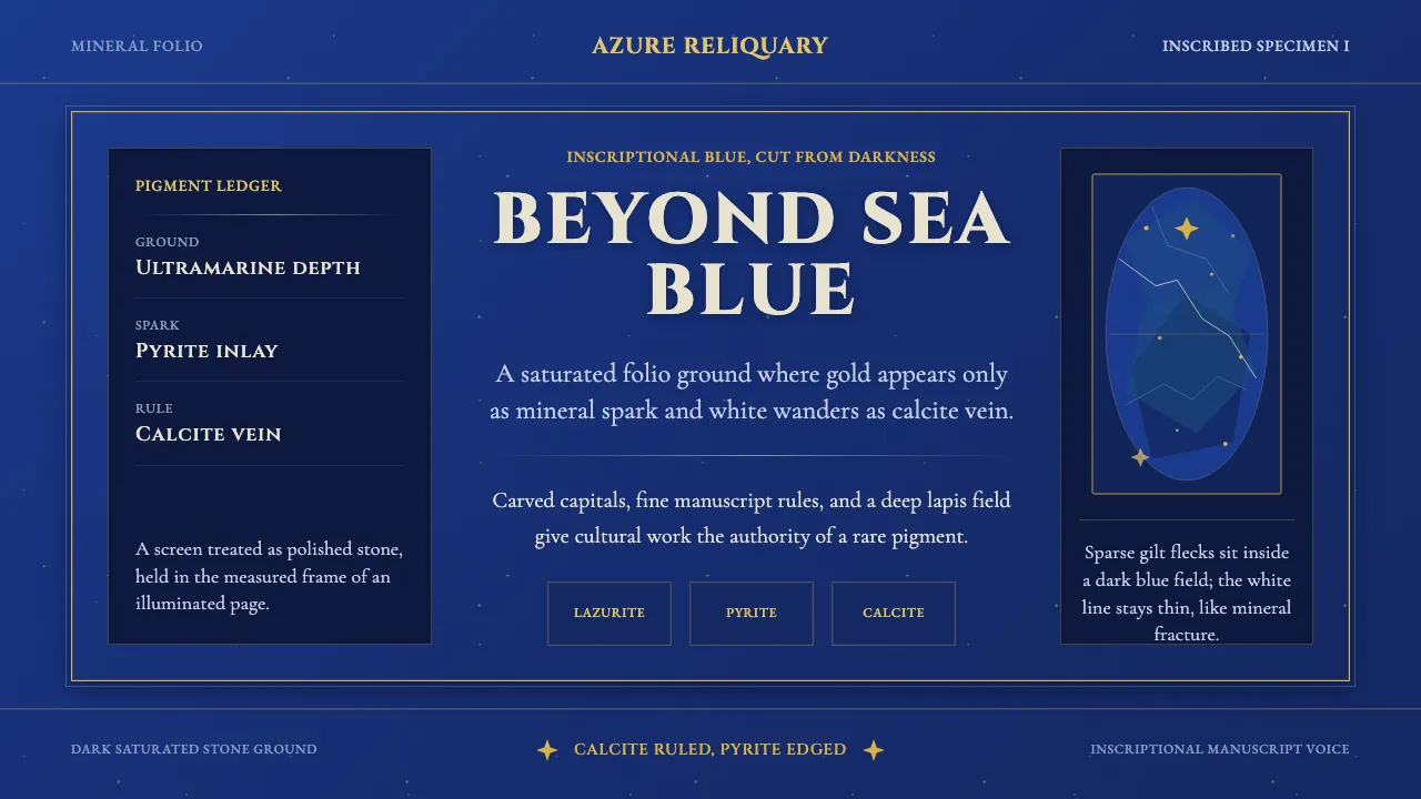 Badakhshan Lapis Lazuli — Cover