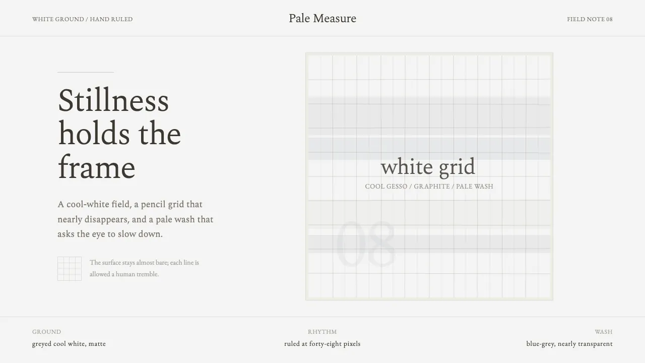 Agnes Martin White Grid — Cover