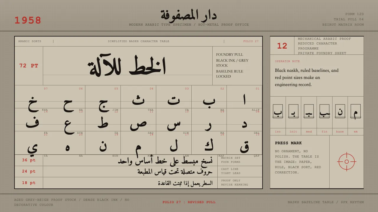 Modern Arabic Type Specimen — Cover