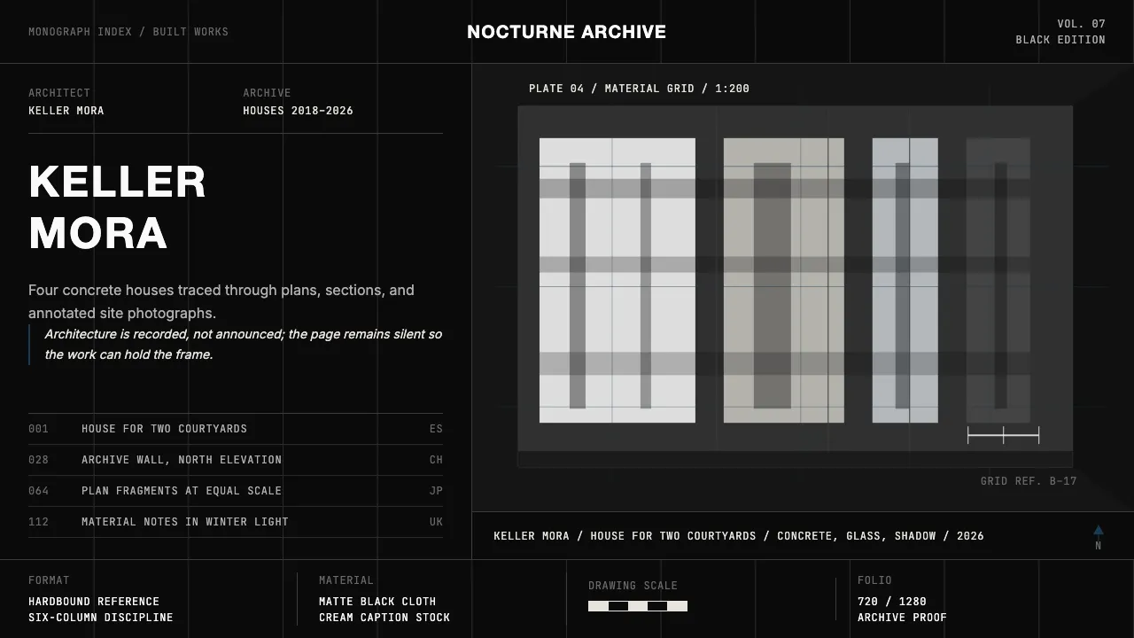 Architect Monograph (Black Edition) — Cover