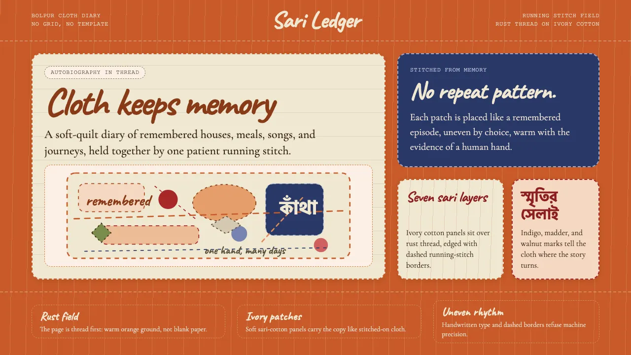 Bengali Kantha Running Stitch — Cover