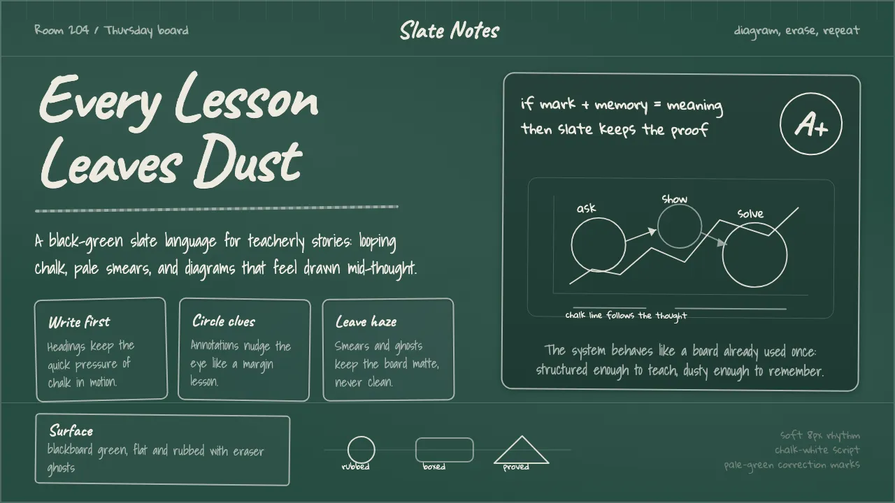 Slate Blackboard Chalk — Cover