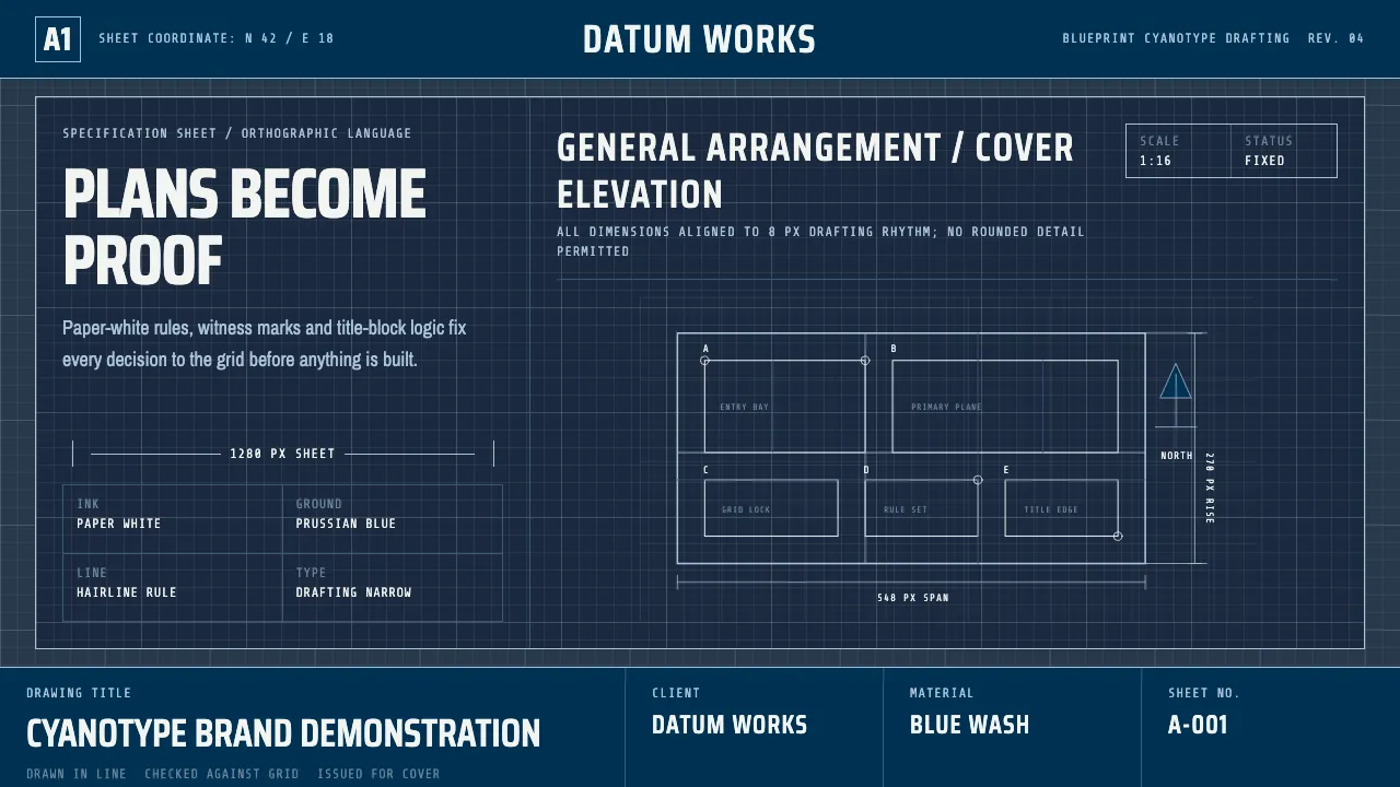 Cyanotype Blueprint — Cover