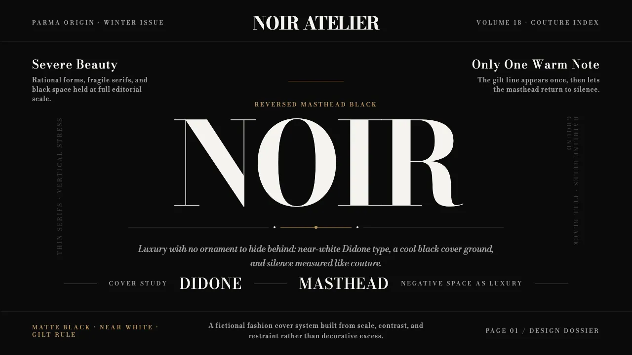 Bodoni Didone Fashion Masthead — Cover