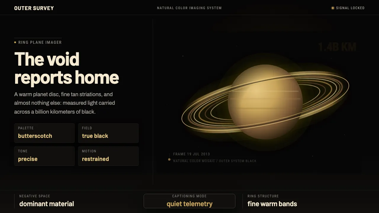 Cassini Saturn Imaging — Cover
