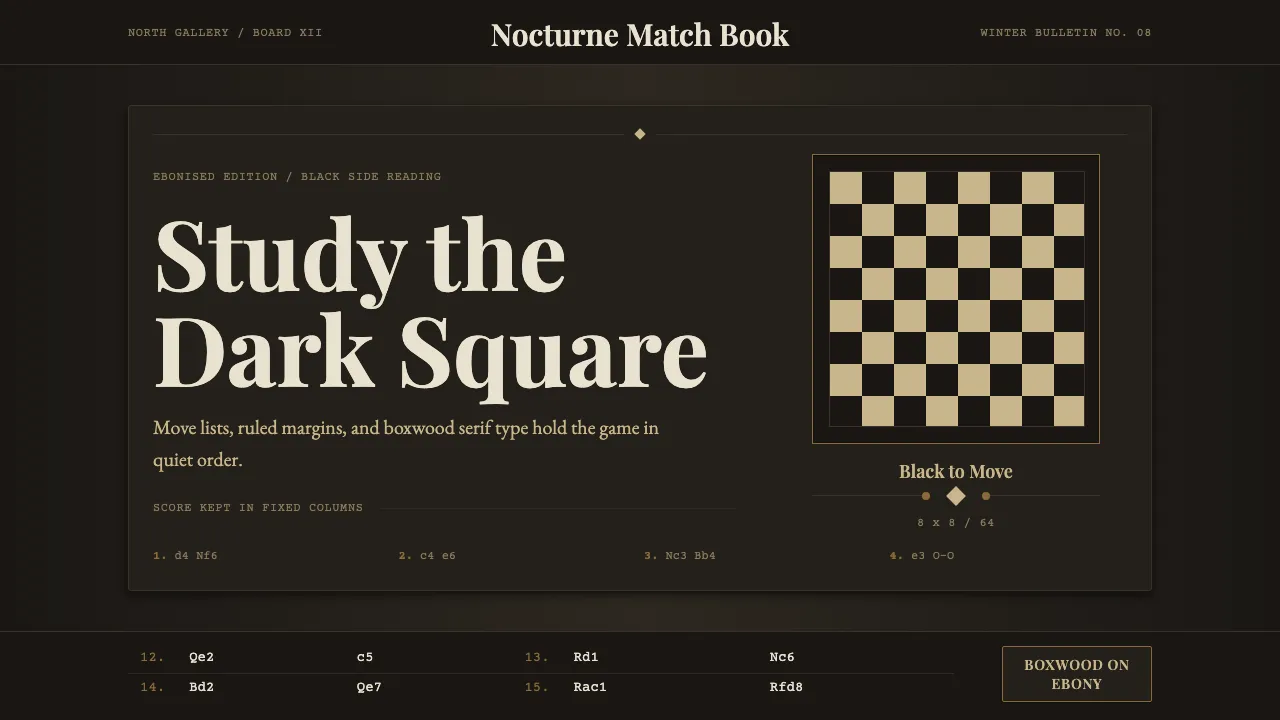 Chess Tournament — Cover