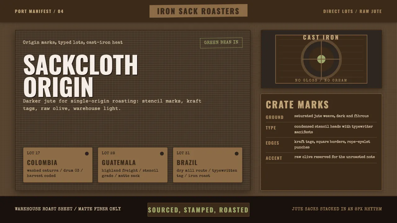 Coffee Roastery Burlap — Cover