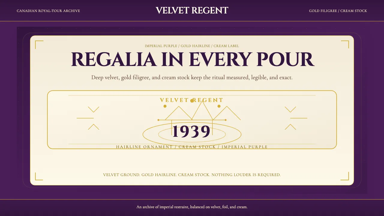 Crown Royal Purple Velvet (1939) — Cover