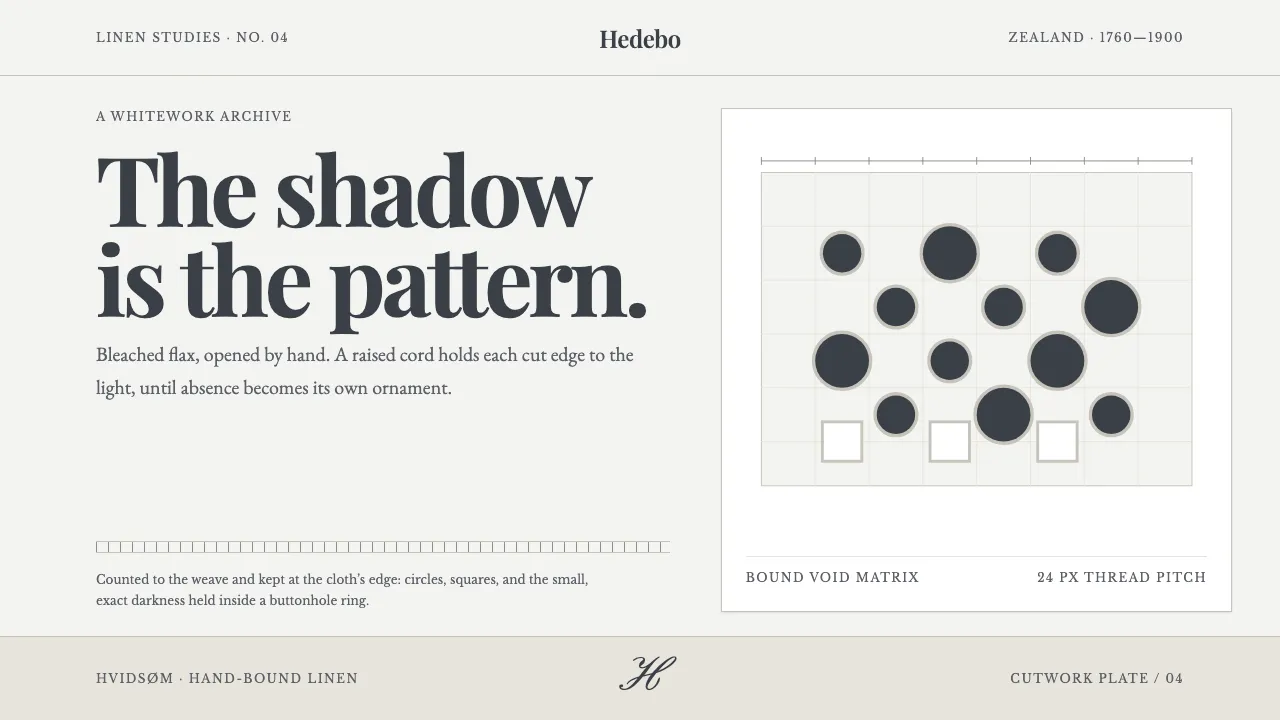 Danish Hedebo Cutwork — Cover