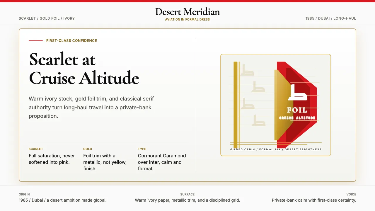 Emirates Airline (Red-Gold) — Cover